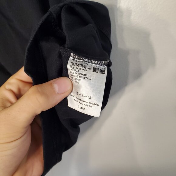 Uniqlo x Kaws x Andy Warhol graphic shirt black size XXS - Picture 6 of 6